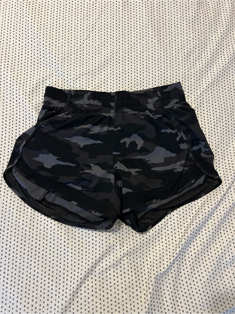 Athleta Black and Gray Camo Women's Running Shorts